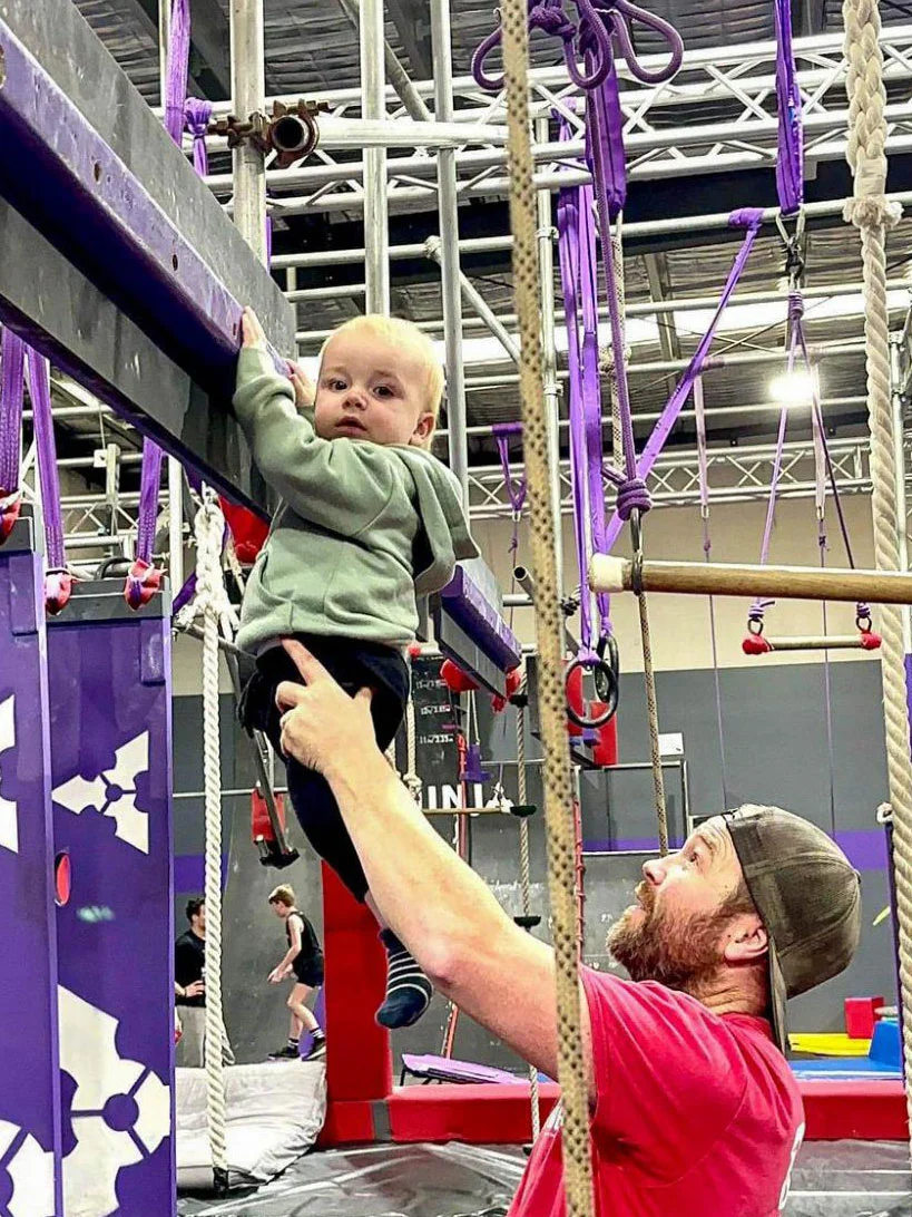ninja-toddler ninja toddler at a Ninja Warrior gym in Melbourne, Australia.